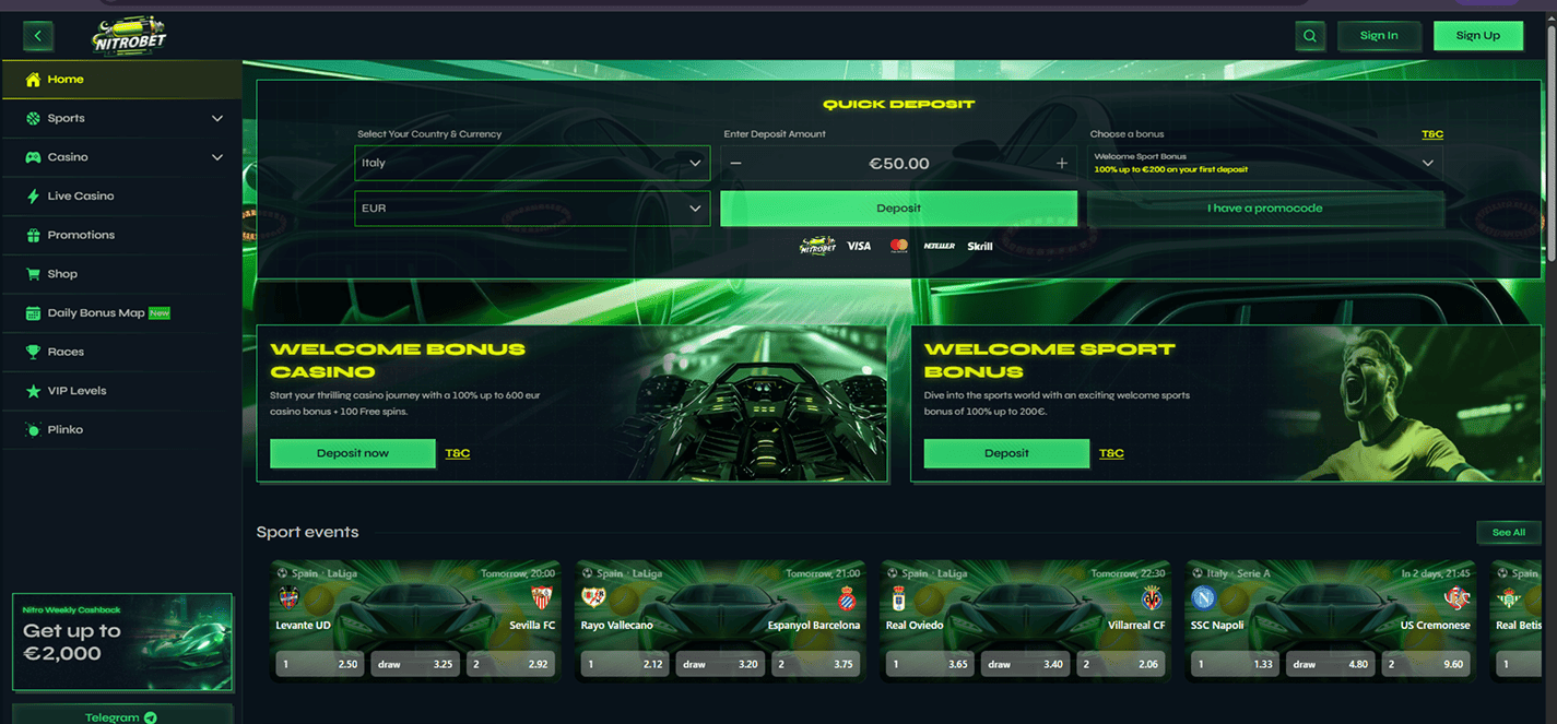 NitroBet casino non AAMS